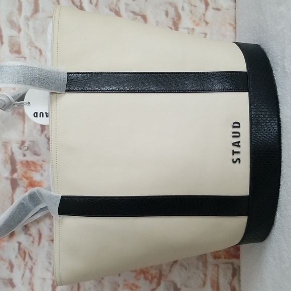 New STAUD Allora Leather Tote Bag - Picture 3 of 13